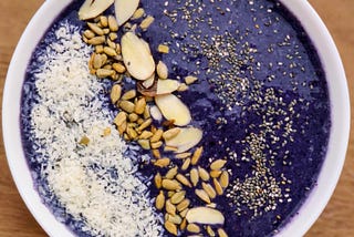 Blueberry Smoothie with Nuts and Seeds