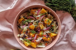 Fennel and blood orange ceviche