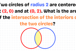 What Is The Area of The Intersection?