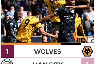 Hasil Liga Inggris: Wolves 1–1 Manchester City