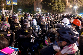 As US universities turn to police to clear demonstrations, law enforcement is under heightened…