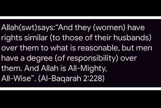 Women Are Made Equal To Men — In Terms Of Reward InThe Hereafter: