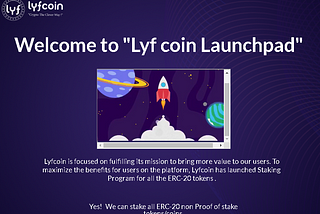 My opinion about staking|New features of staking on lyfcoin!