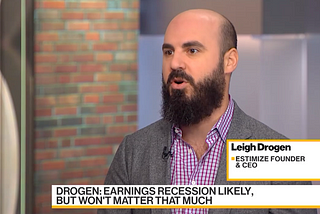 [Video] Bloomberg TV: Will the Earnings Recession Matter?
