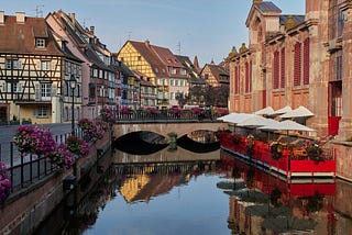 Colmar, town full of beautiful cobblestone-lined streets