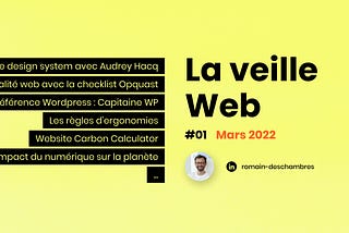 Veille web — mars 2022
