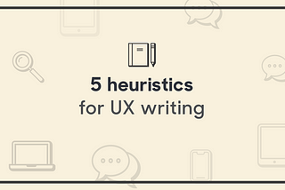 5 heuristics for UX writing image