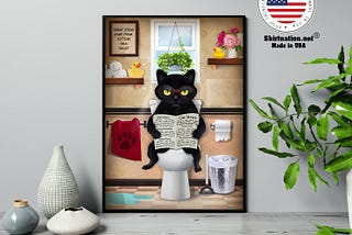 HOT Cat toilet poster