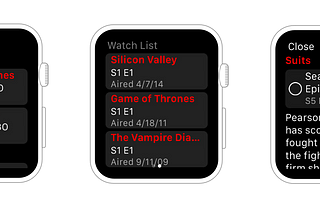The state of TV Show Tracker for Apple Watch