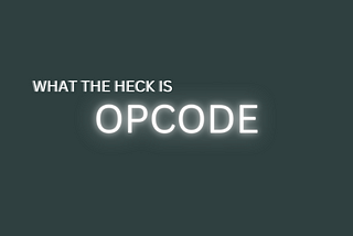 What The Heck Is Opcode
