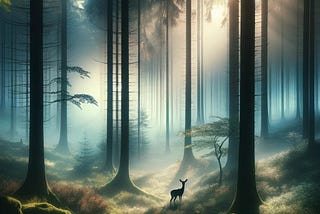 New DALL-E 3 Prompts: Lone Little Deer Immersed in the Forest Morning Mist / Modern Architecture of…