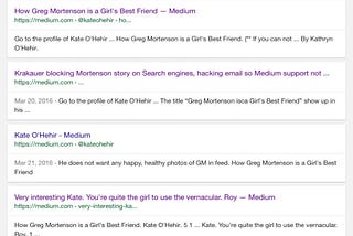 Krakauer blocking Mortenson story on Search engines, hacking email so Medium support not getting my…