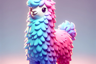 3d llama inspired from llama-index logo