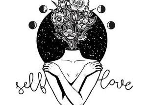 Self hug picture to depict self love