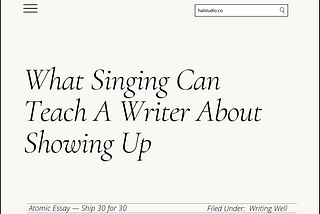 What Singing Can Teach A Writer About Showing Up