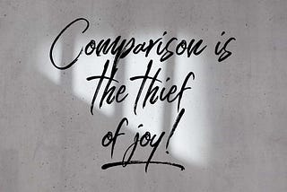 Comparing ourselves to others is a trap many of us fall into.