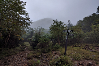 霧の八ヶ岳（赤岳）