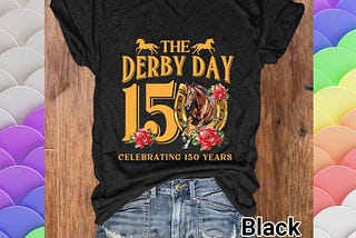 The Derby Day Celebrating 150 Years V-neck T-shirt