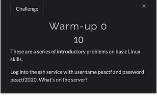 PeaCTF 2020 writeup