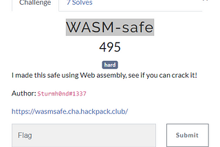 Reversing WebAssembly — Write up Hackpack 2023 WASM-safe