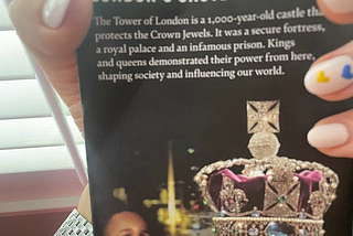 Pamphlet promoting crown jewels exhibit