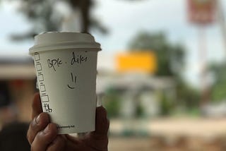 you’ve been giving Starbucks free advertising for years … Starbucks is misspeling your name on…