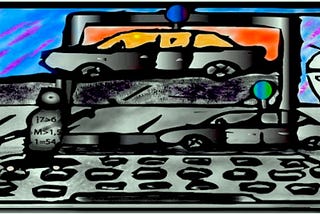 Abstract design of AI and a computer system by me or Maciej Duraj