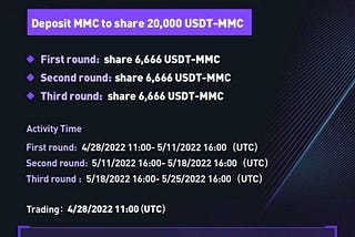 MMC Recharge Activity with CoinW