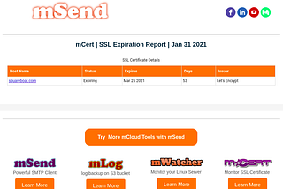 Monitor Your SSL Certificate Free of cost with mCert