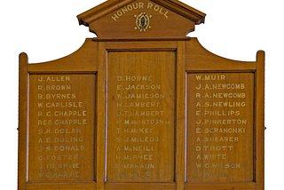 The Ultimo World War I Roll of Honour