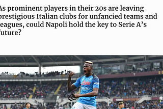 Osimhen Needs To Stay At Napoli At All Costs