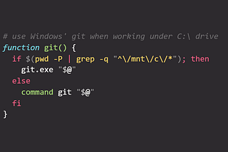 Improve git command under WSL2