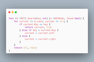 Implement a Binary Search Tree with Go