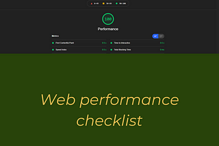 Performance results of a website