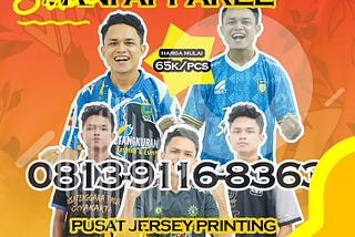 TERJAMIN WA. 0813–9116–8363, TOKO kaos jersey printing Buton Utara,