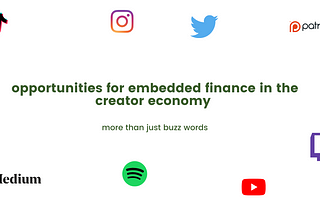 embedded finance x creator economy