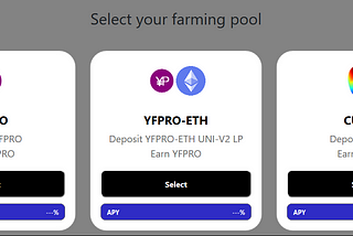 YFPRO FARMING DASHBOARD UPDATE