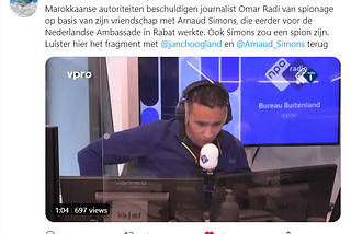 Emission de la “Radio 1” aux Pays-Bas sur l’affaire Omar Radi