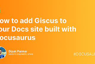How to add Giscus to your Docs site built with Docusaurus