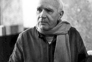 black-and-white photo of man
