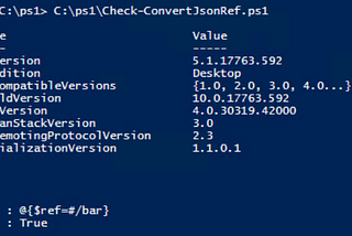 Test: JSON Reference in PowerShell