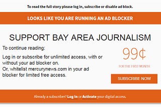 A guerrilla test of ad-free: Let subscribers leave their ad blockers on