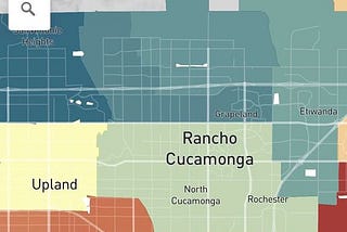 The Chance of High Median Income Friends among Low Income in Rancho Cucamonga CA according to The…