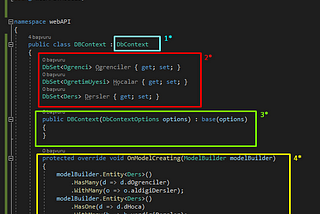 ASP .NET CORE 5.0 Web API Türkçe Giriş Seviye -6.3 Veritabanına Bağlanmak — Doğrudan Kodlama