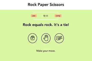 JavaScript: Rock, Paper, Scissors Game