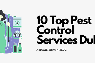 Top 10 Pest Control Service Companies in Dubai