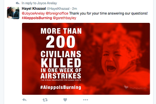 Social media goes red on Friday and Saturday against further Syrian massacres.