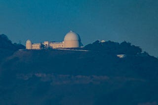 Canon FL1200 pointed to Lick Observatory