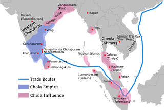 The extent of Chola Empire
