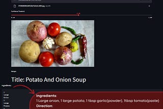 YOLOv8 and Chef Transformer (T5) to Create Recipe from Image